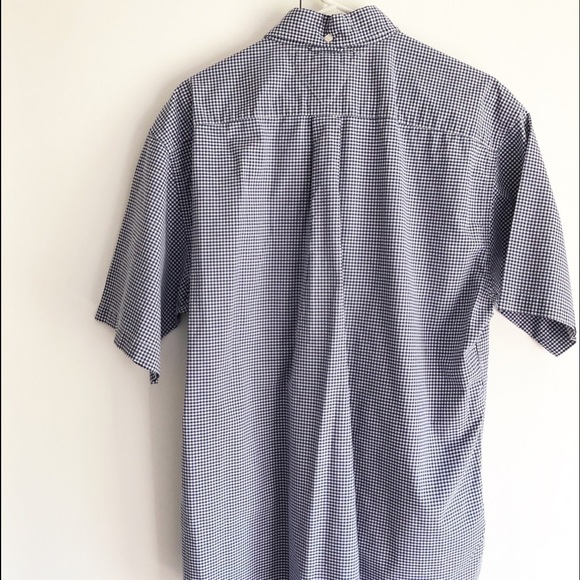 Tommy Hilfiger Short Sleeve Button Down Shirt Blue Large - Picture 4 of 6